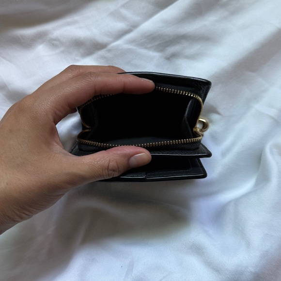Coach Snap Black Leather Wallet - Picture 5 of 10